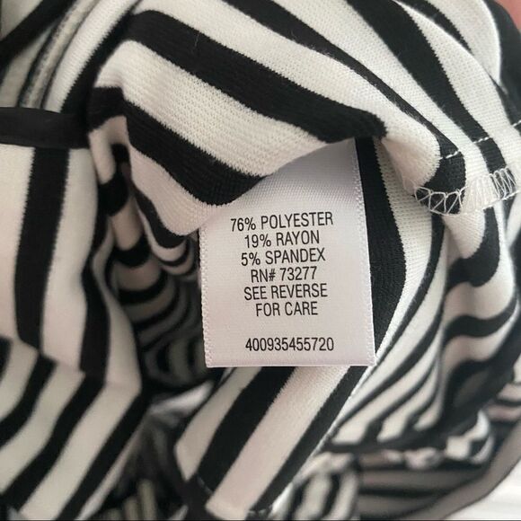 Elle Women’s Striped Soft Peplum Back Blazer Jacket - Picture 6 of 6